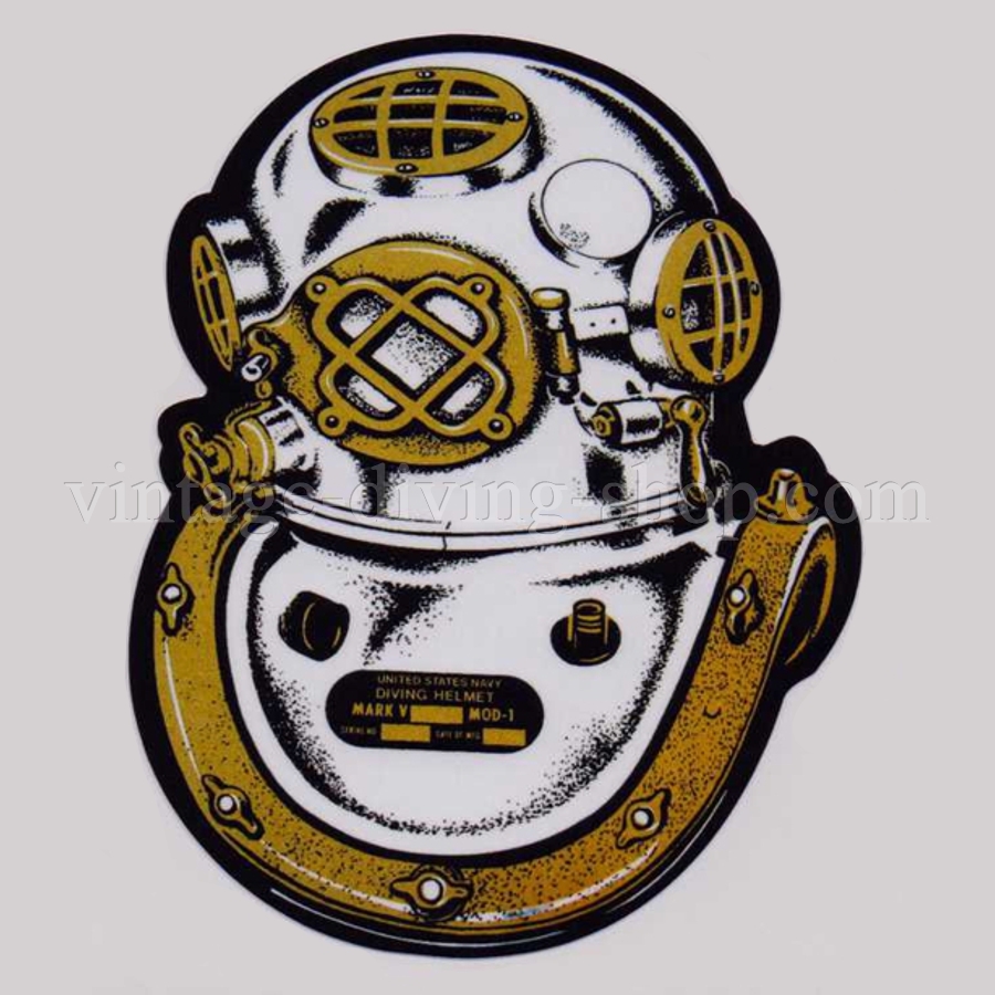 MARK V Helmet Diving - scaphandrier palombaro Helmtauchen plongee decal sticker Aufkleber - New