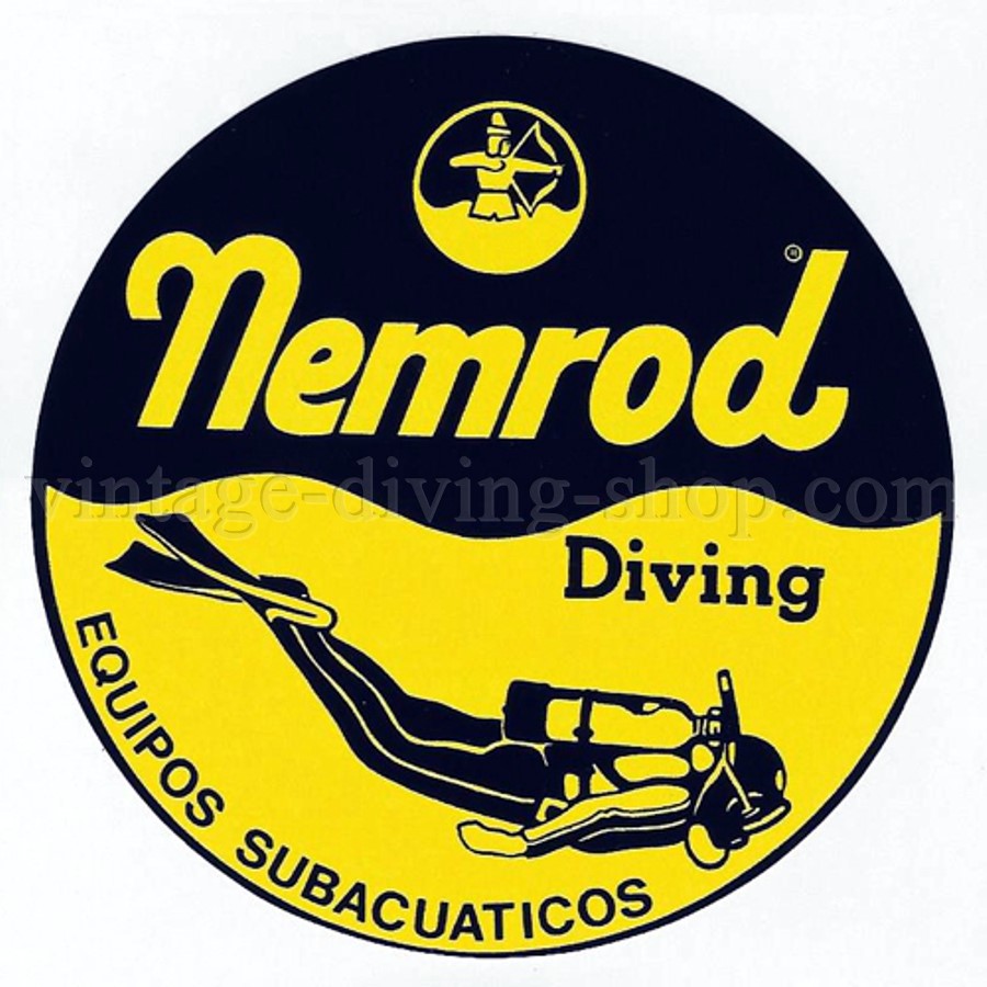NEMROD Diving - Equipos Subacuaticos - Tank decal sticker Aufkleber - Diving plongee scuba Tauchen